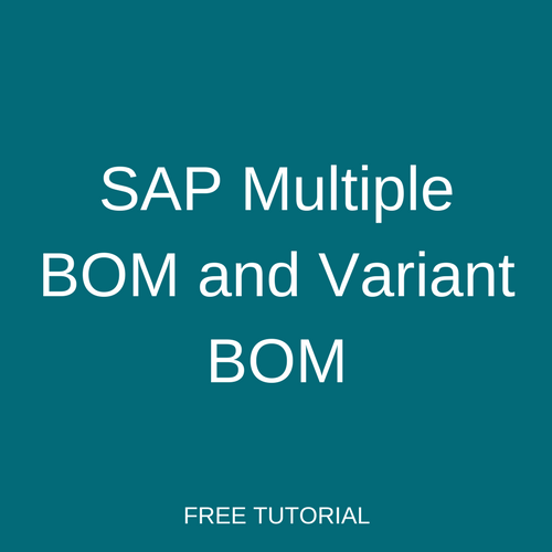 SAP Multiple BOM and Variant BOM