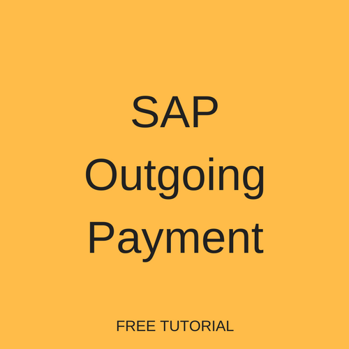 SAP Outgoing Payment
