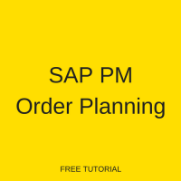 SAP PM Order Planning