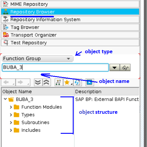 Opening repository Object in Object Navigator