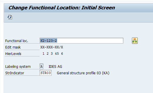 Change SAP Functional Location (Transaction IL02)