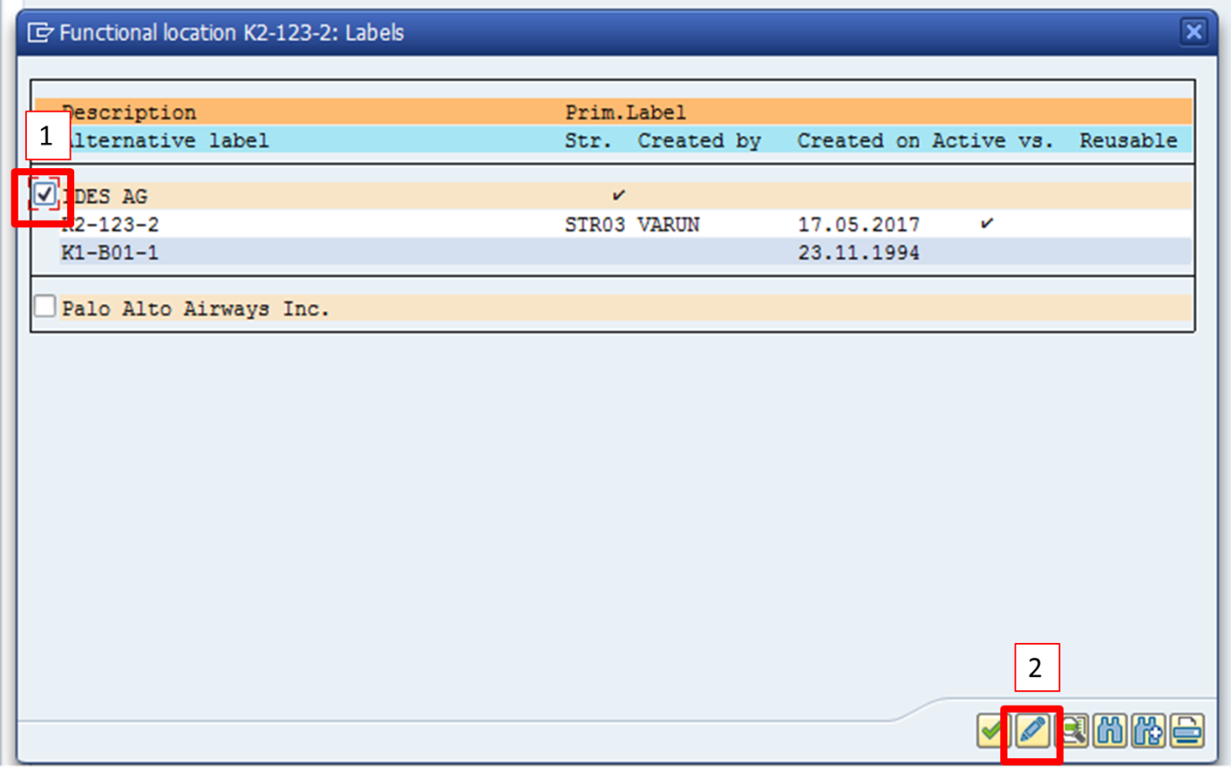 Change SAP Functional Location: Alternate Labelling