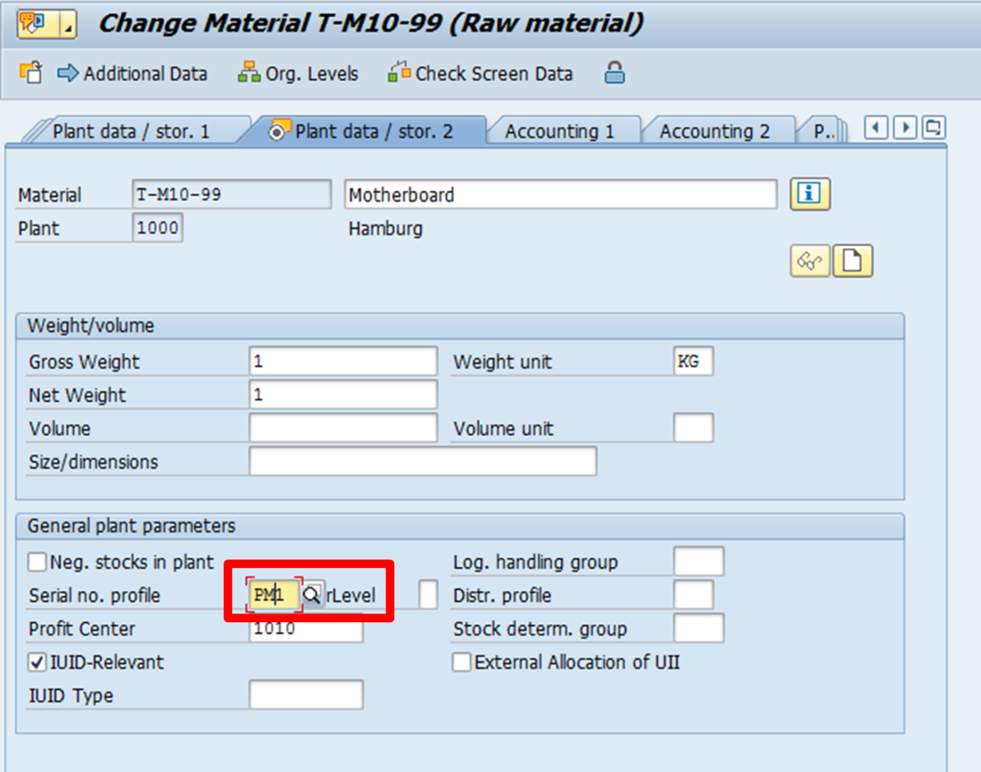 serial numbers in sap