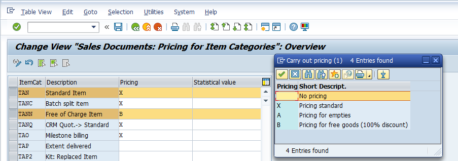 SAP Free Goods – Control of Free Goods Pricing Item Category