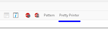 Pretty Printer Button on Toolbar