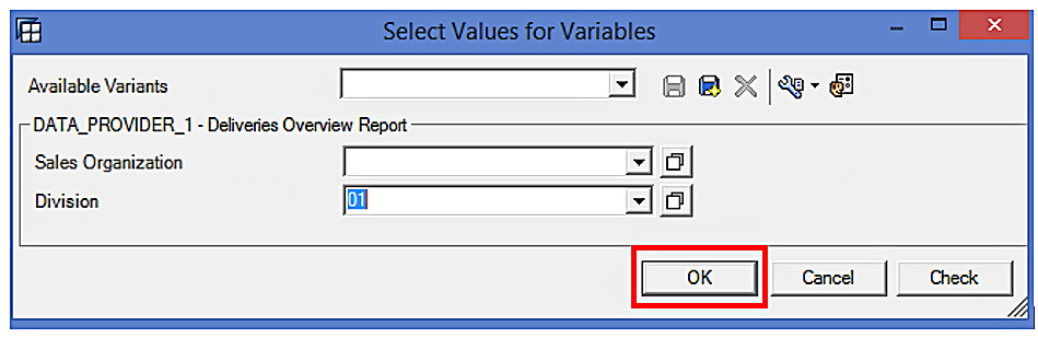 Select Values for Variables in BEx Analyzer