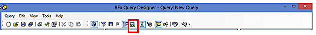 SAP BEx Query Designer: Toolbar (Exceptions)