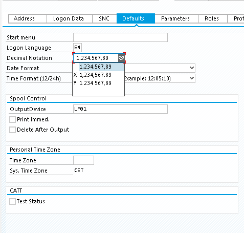 Decimal Point Notation in SU01 Transaction