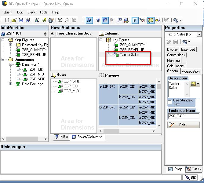 Calculated Key Figure Tax for Sales