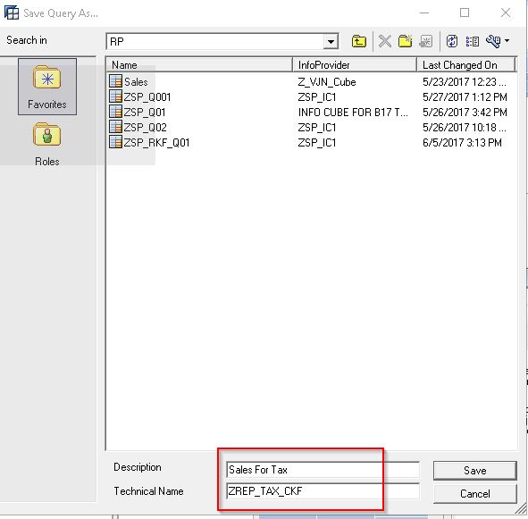 Saving Query in Selected Folder by Giving Appropriate Name