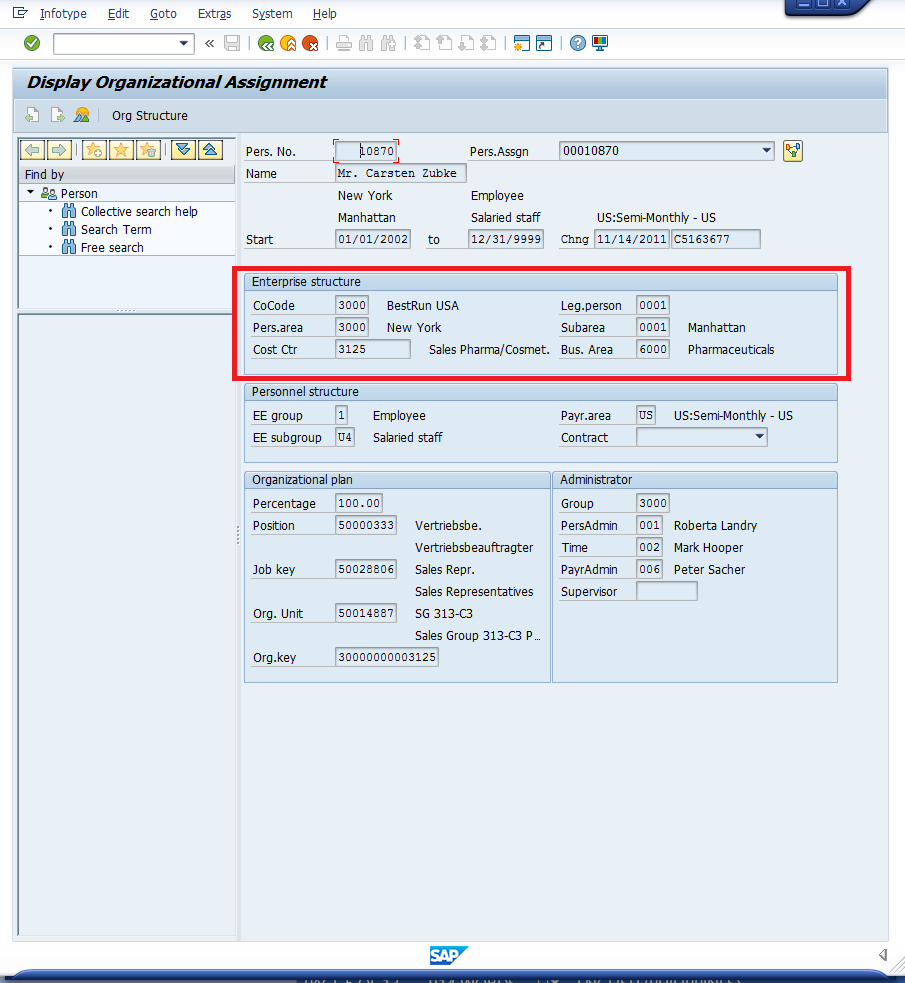 Sap Hr Enterprise Structure Tutorial Free Sap Hr Training