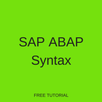 SAP ABAP Syntax
