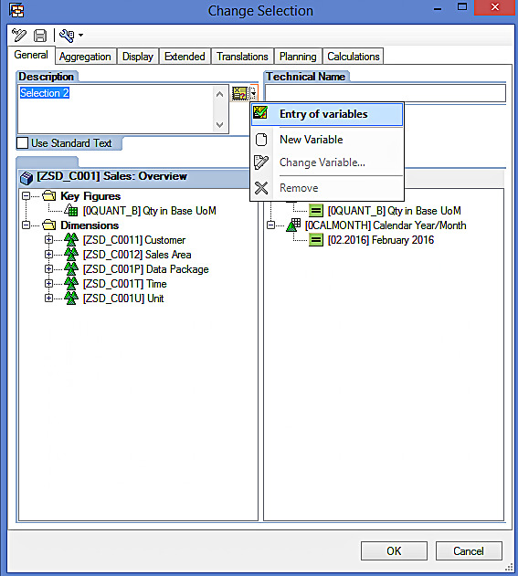 Entering Text Variable for Query Columns