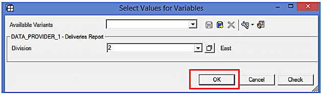 Select Values for Variables in BEx Analyzer