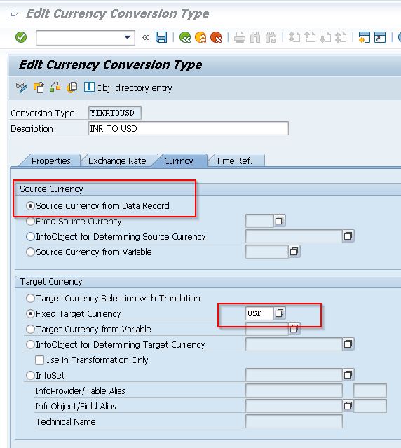 Selecting Source and Target Currency