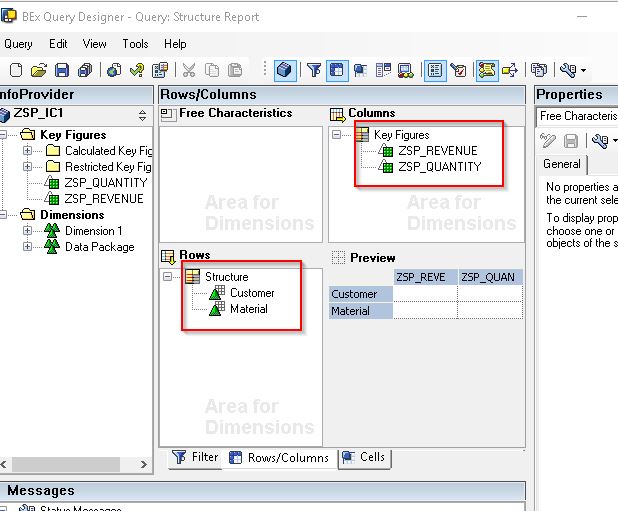 Query with Two SAP BW Structures
