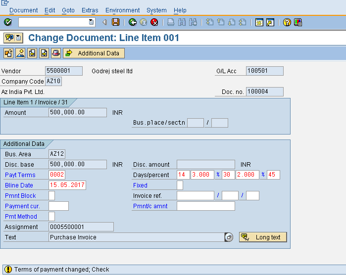 sap fi document assignment field