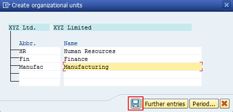 Figure 7: Create Subordinate Organizational Units