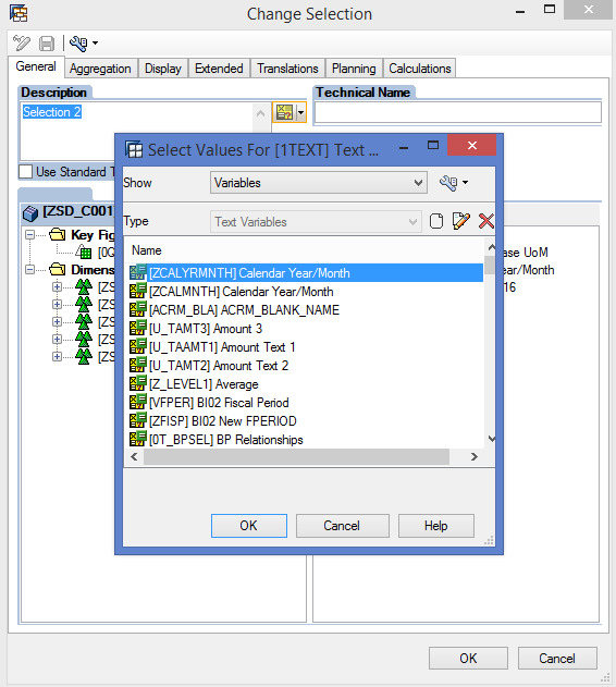 Entering Text Variable for Query Columns