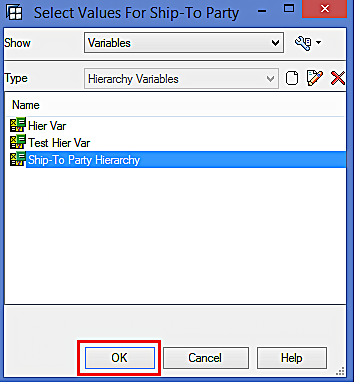 Saving the Hierarchy Variable (2)