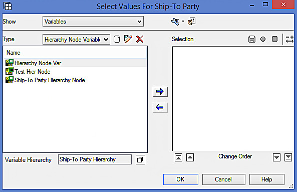 Selecting the Hierarchy Node Variable (1)