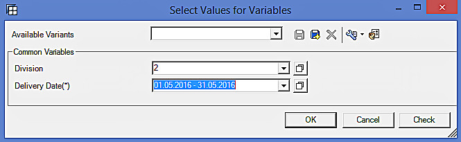 Select Values for Variables in BEx Analyzer (1)