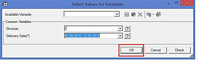 Select Values for Variables in BEx Analyzer (2)