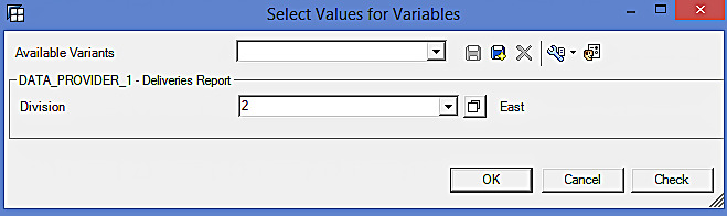 Select Values for Variables in BEx Analyzer