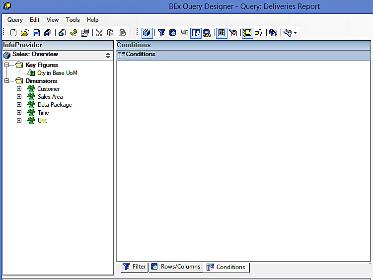 SAP BEx Query Designer: Conditions