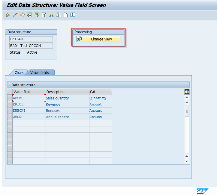 Value Fields Details in Data Structure