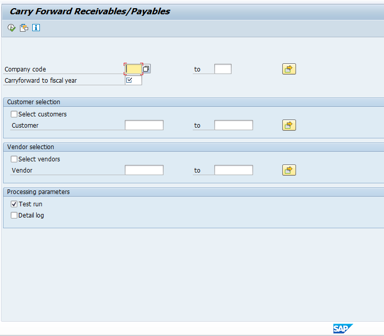 SAP Year End Closing Carryforward of Receivables / Payables