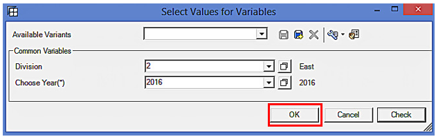 Select Values for Variables in BEx Analyzer