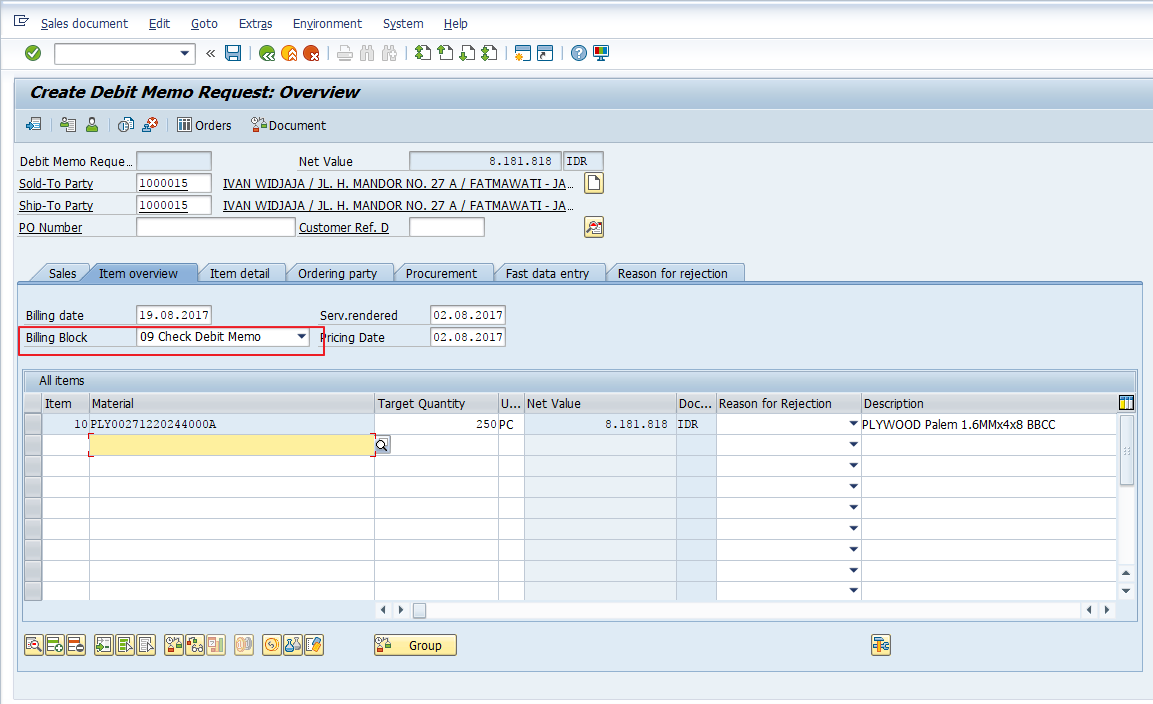 SAP SD Debit Memo Processing Tutorial - Free SAP SD Training Regarding Credit Note Template Doc