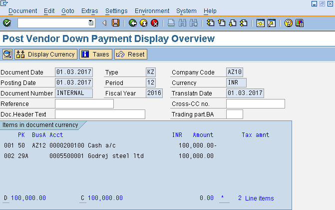 SAP Vendor Down Payment Process Tutorial - Free SAP FI Training