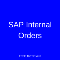 SAP Internal Orders