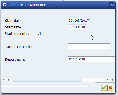 Schedule Valuation Run