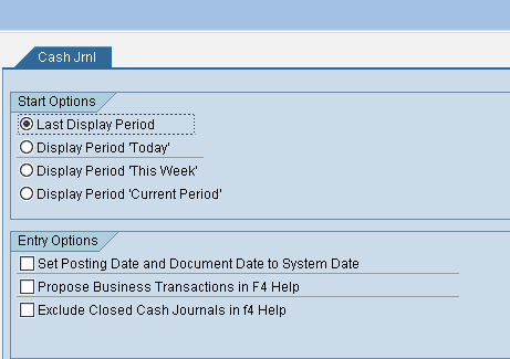 Cash Journal Editing Options