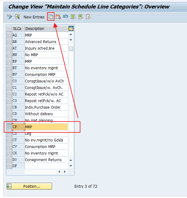 List of Standard SAP SD Schedule Line Categories