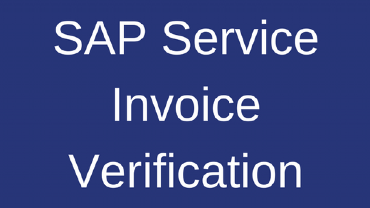 SAP MM - Invoice Verification