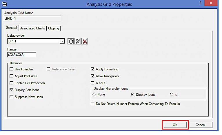 Analysis Grid Properties: Confirming the Data Provider