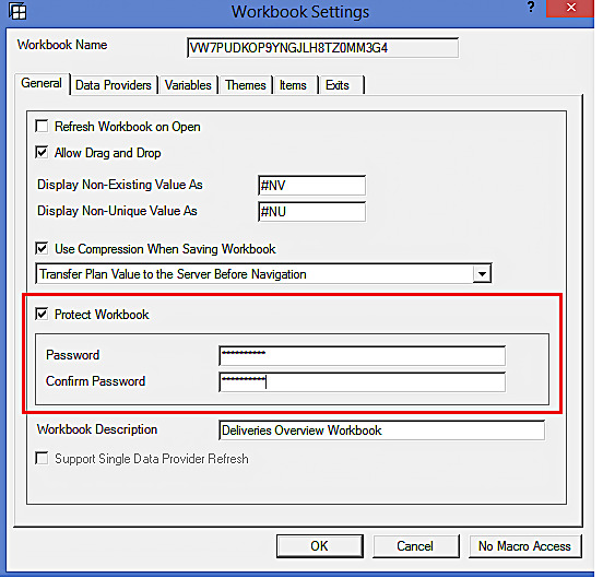 Protecting the Workbook with Password