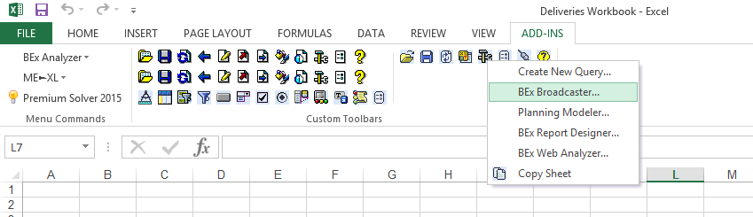 Accessing SAP BEx Broadcaster from BEx Analyzer