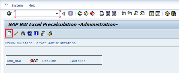 Create Precalculation Server