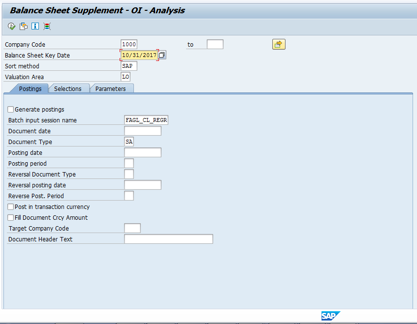 Receivables and Payables Regrouping Report