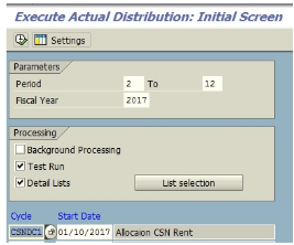 Transaction KSV5 – Initial Screen