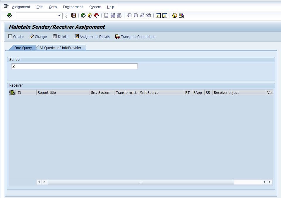 Maintain Sender/Receiver Assignment