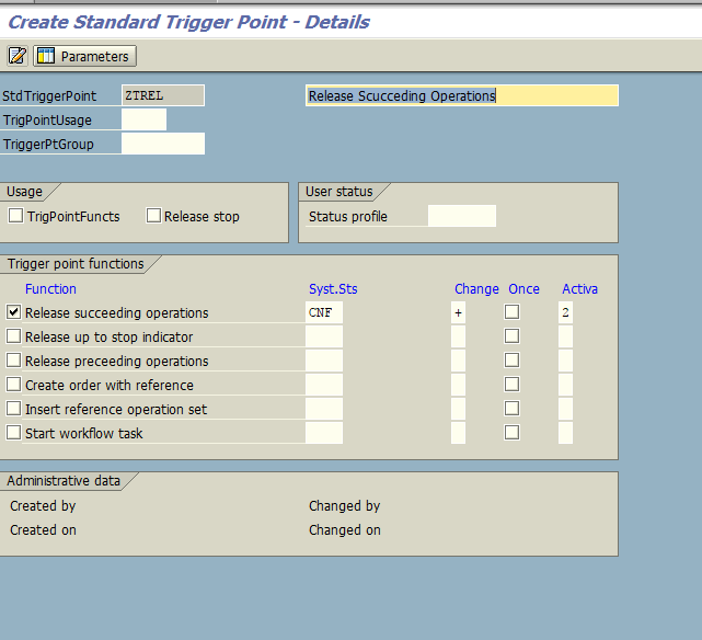 SAP Trigger Point Details