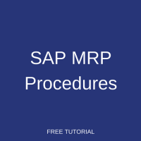 SAP MRP Procedures
