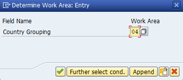 Figure 2: Enter the Country Grouping