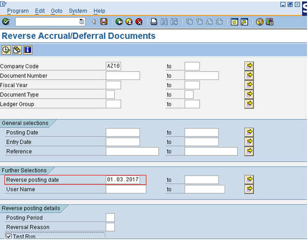 Reverse Accrual/ Deferral Document